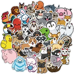 Kawaii Animal Cartoon Stickers para criança, decalque, brinquedo, diversão, skate, geladeira, telefone, guitarra, motocicleta, bagagem, 10 pcs, 30 pcs, 50pcs