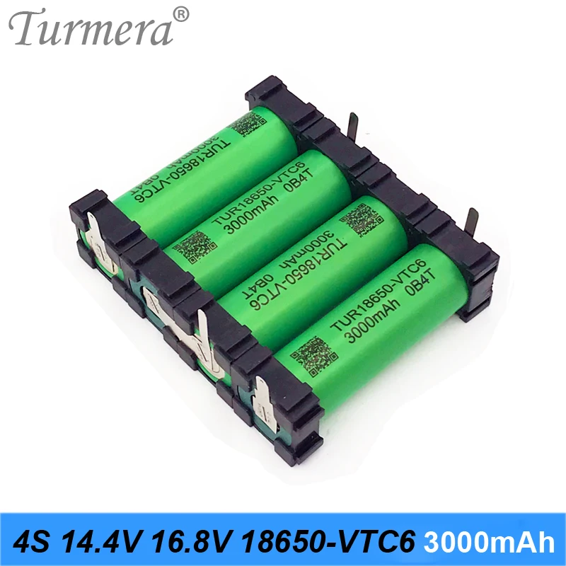 Turmera VTC6 bateria 3000mAh 30A bateria TUR18650-VTC6 3S 12.6V 4S 16.8V 5S 21V dodaj uchwyt do 12V 18V śrubokręt baterie użyj