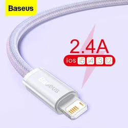 Baseus USB Cable For iPhone 13 12 11 Pro XS Max XR X 8 7 Mini 2.4A Fast Charging Data Phone Cable For iPhone 13Pro Max Wire Cord