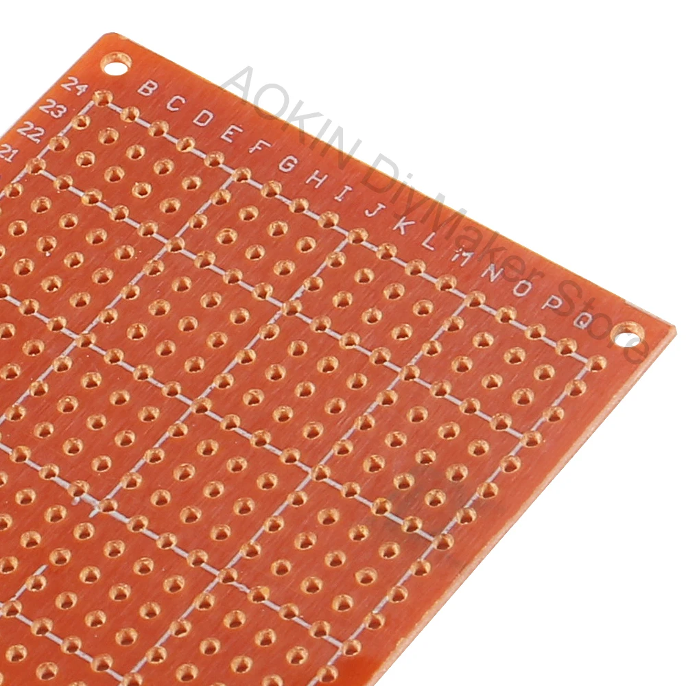 Bakır Perfboard 20 adet kağıt kompozit PCB panoları (5 cm x 7 cm) evrensel Breadboard tek taraflı baskılı devre