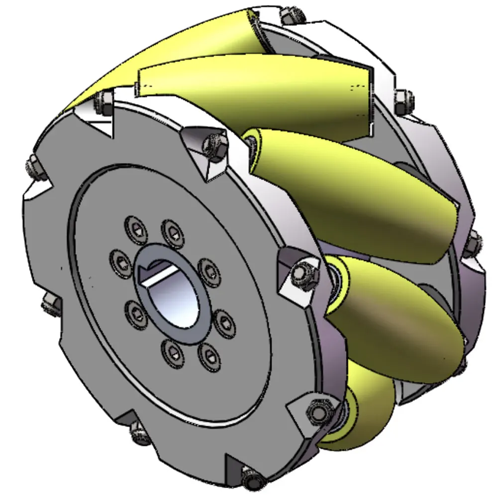 4 Inch(100mm) Heavy Duty Industrial Mecanum Omni Wheel Aluminum Alloy Load Cacipity 100KG A Set Of 4 (NM100A)