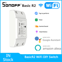 Itead Sonoff Basic R2 Wifi DIY Smart Wireless Remote Switch Smart Scene Voice Control Via Alexa Google Home Via EWeLink App