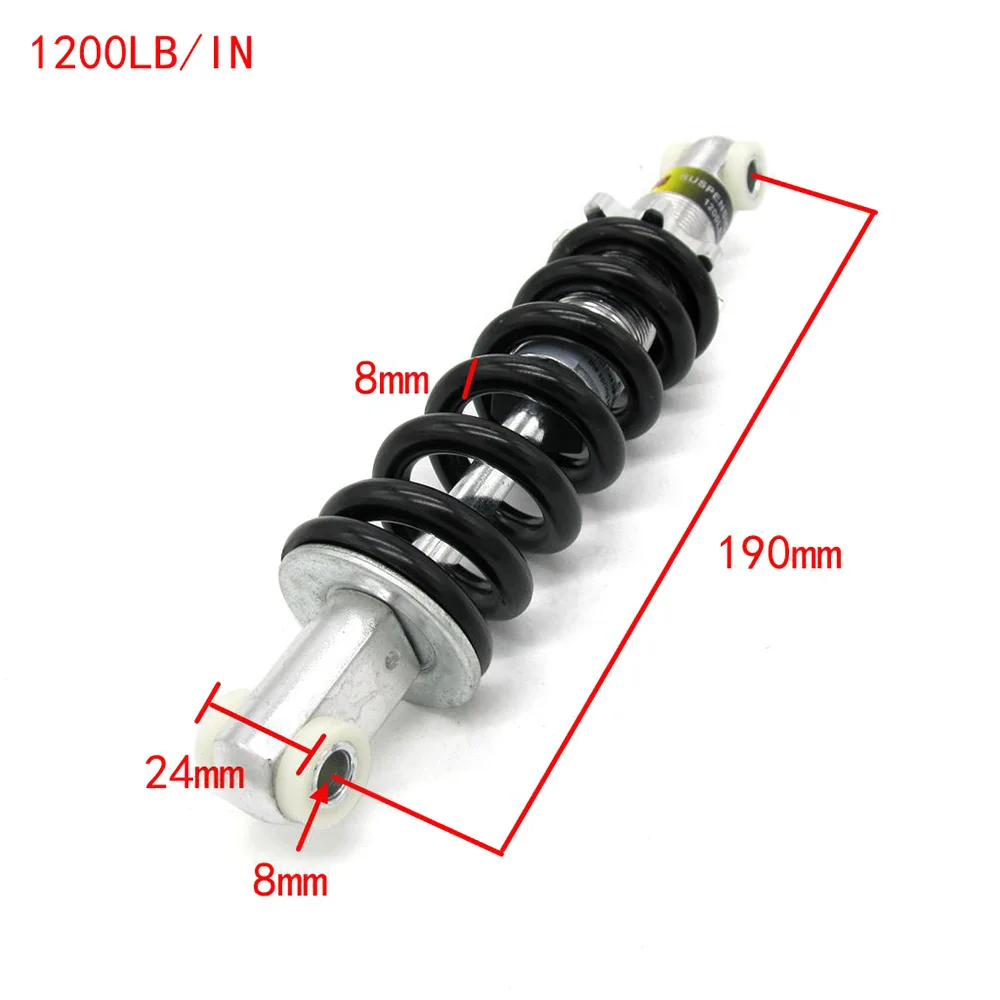 90 100 125 150 170 190mm 750LB 1200LB Rear Suspension Shock For 47cc 49CC Super Minimoto ATV Electric Scooter Mini Pocket Bike