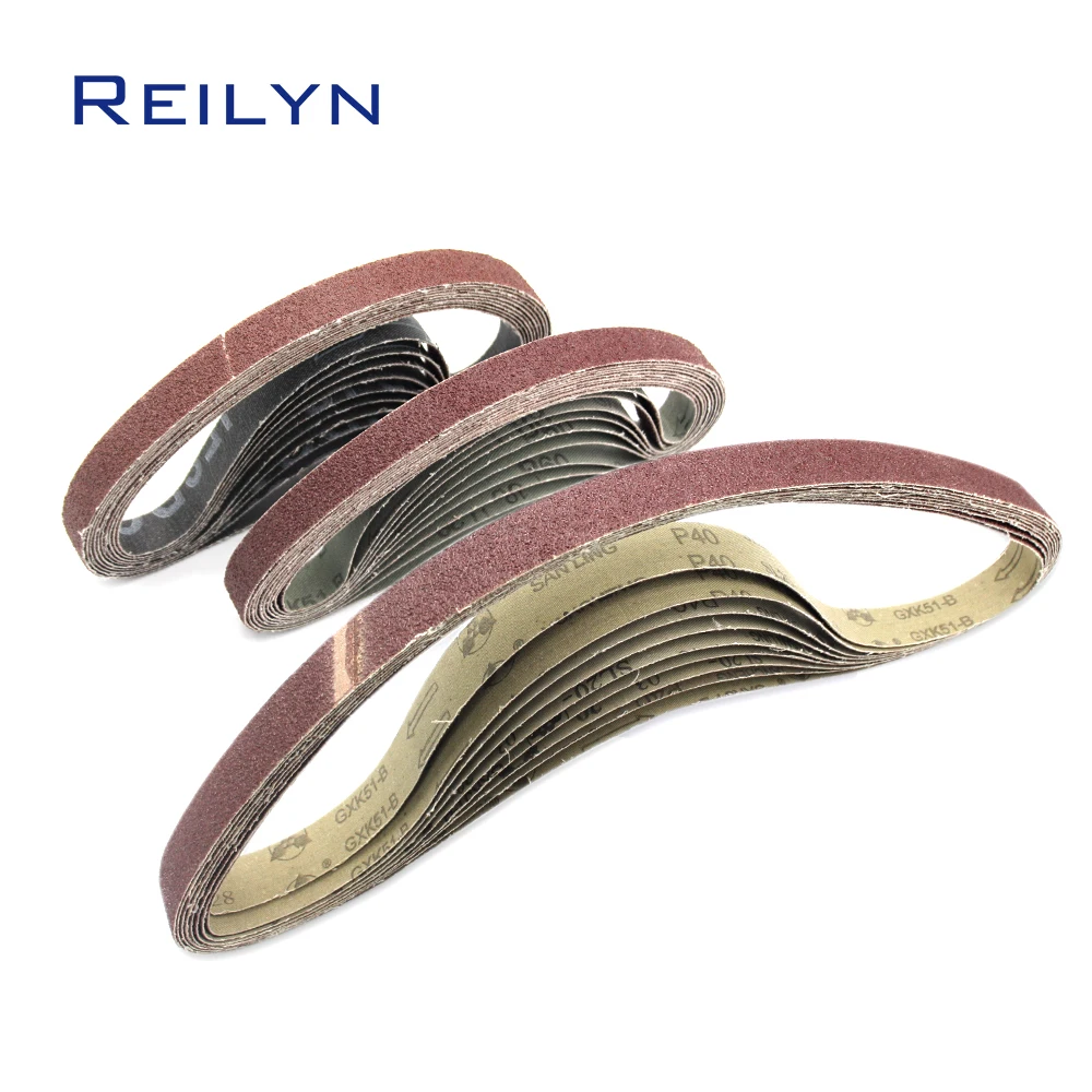 

10pcs Sand Belts 452x15mm Sand Paper Polishing Belt for Sander Polishing Sander Sanding Metal Material Stone Wood