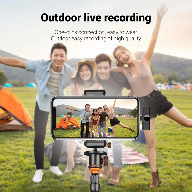 Professional ไมโครโฟนไร้สายด้วยเสียงไมโครโฟน Mini Lavalier ไมโครโฟนสำหรับ Iphone/Android/คอมพิวเตอร์/PC ออนไลน์