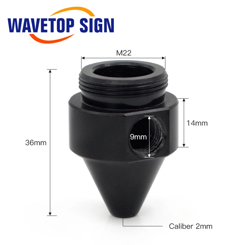 WaveTopSign Air Nozzle for 20x50.8mm Focus Lens and Laser Head for CO2 Laser Cutting and Engraving Machine