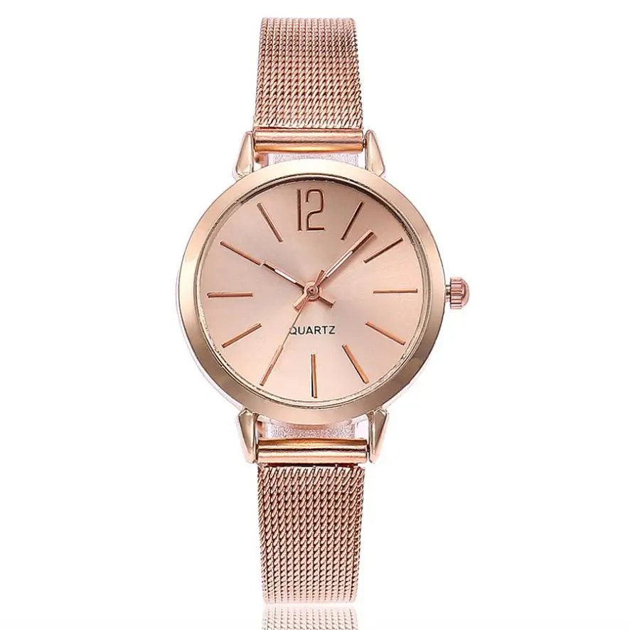 2020 Luxury Ladies Watches Fashion Small Gold Watches Women Stainless Steel Mesh Band Quartz Watches No Logo Watch reloj mujer