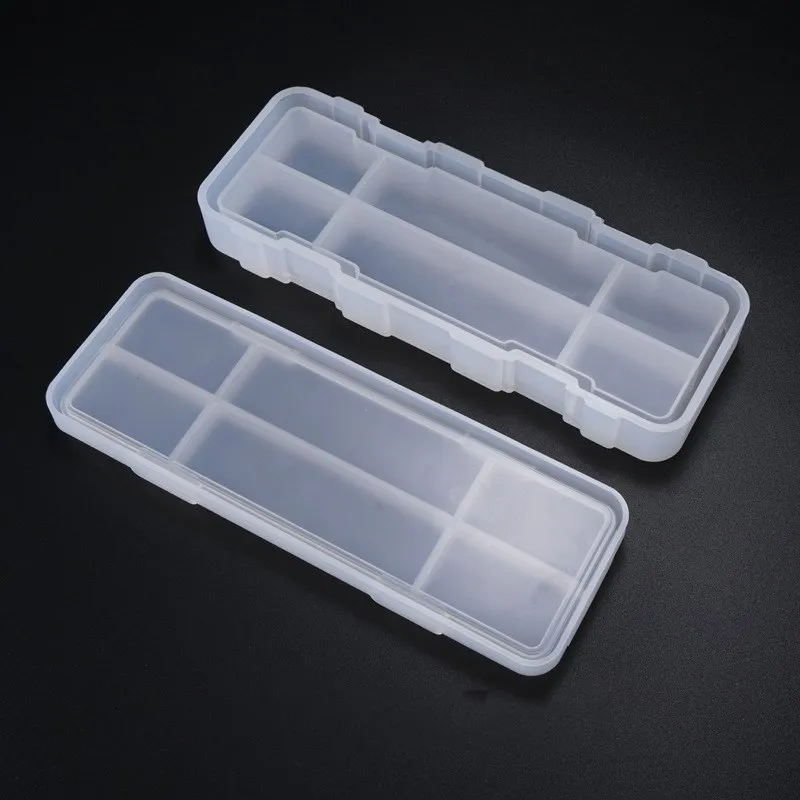 DIY Crystal Epoxy Resin Mold Stationery Box Pen Container Storage Silicone Mold Crafts Jewelry Making Creative Mould