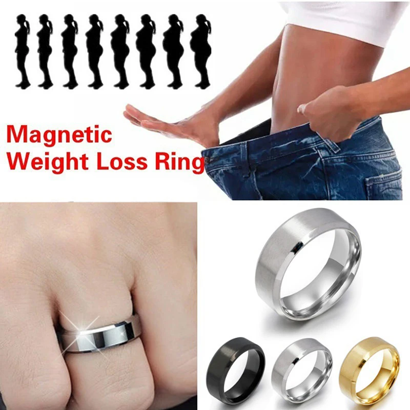 Weight Loss Ring Slimming Tools Fitness Reduce Weight Ring Stainless Steel Magnetic Rings Medical Magnetic