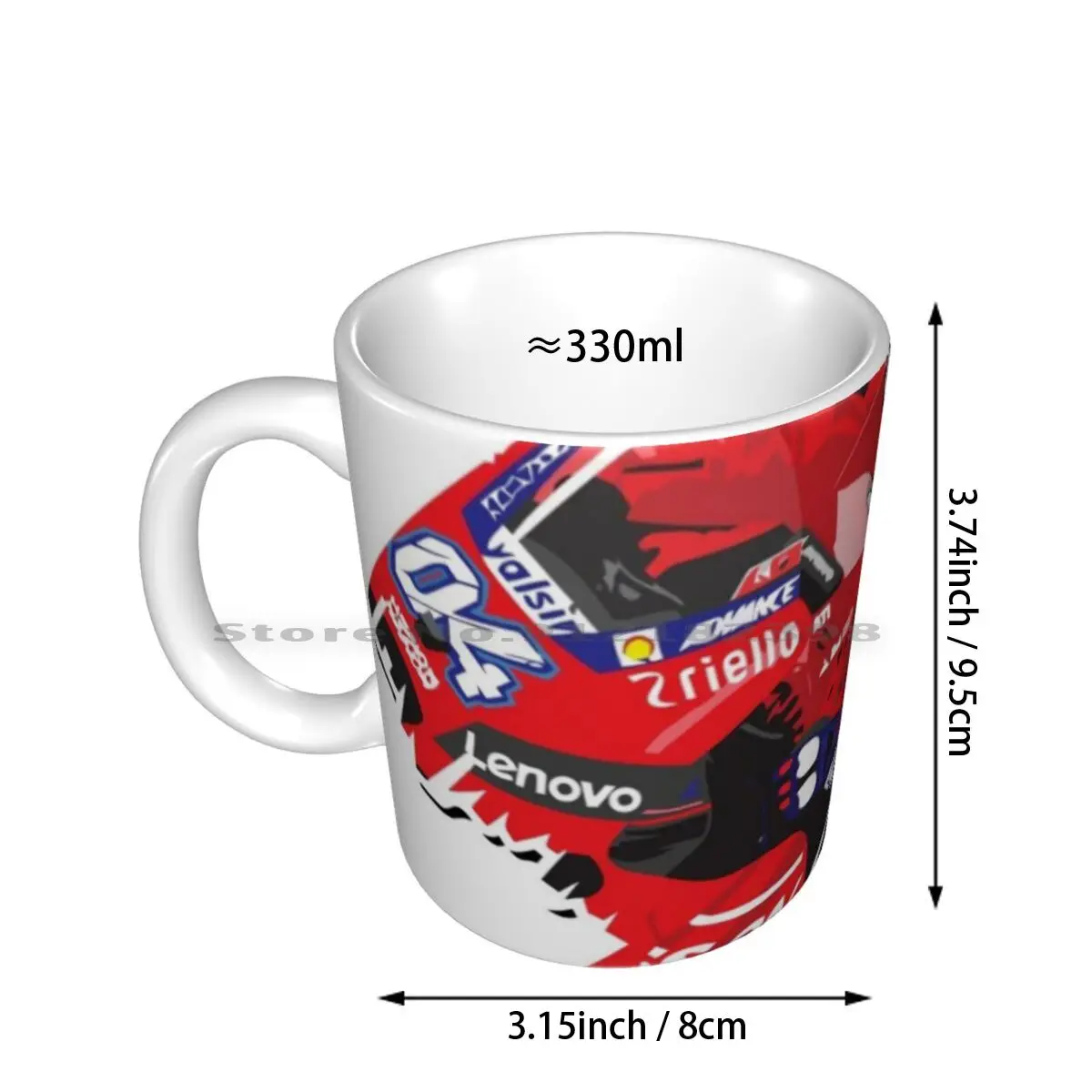 Red 04 Ceramic Mugs Coffee Cups Milk Tea Mug Andrea Dovizioso Dovizioso Racing Dovi Andrea Bike Gp Moto Motorbike 04 Motorcycle