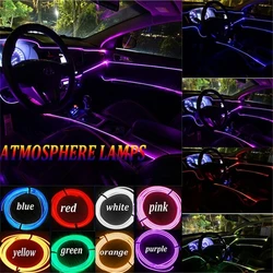 2m For VW Golf 5 6 7 Jetta MK5 CC Tiguan Passat B6 B7 Car Interior Lighting DIY Neon Light EL Wire Rope Tube Ambient LED Strip
