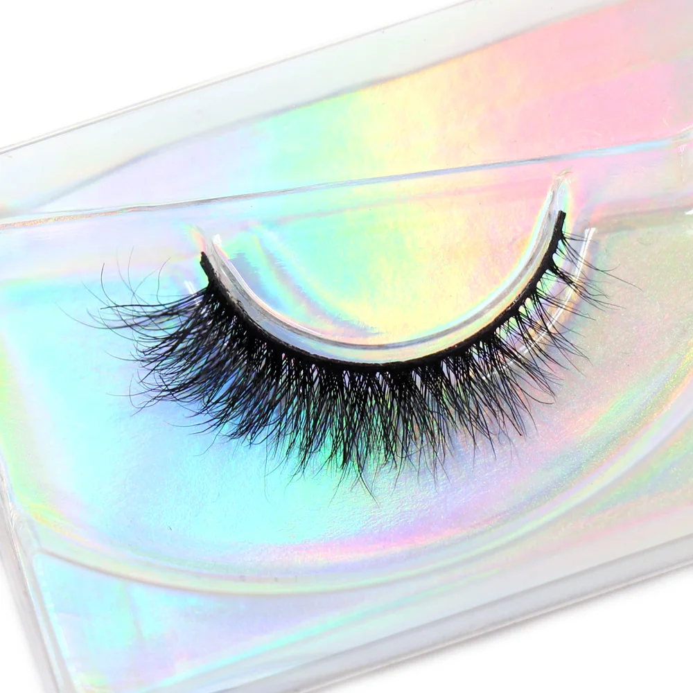 LEHUAMAO Makeup Mink Lashes 3D Short Mink Eyelashes Natural False Eyelashes Fluffy Mink Lashes Extension 12mm-15mm Eyelashes