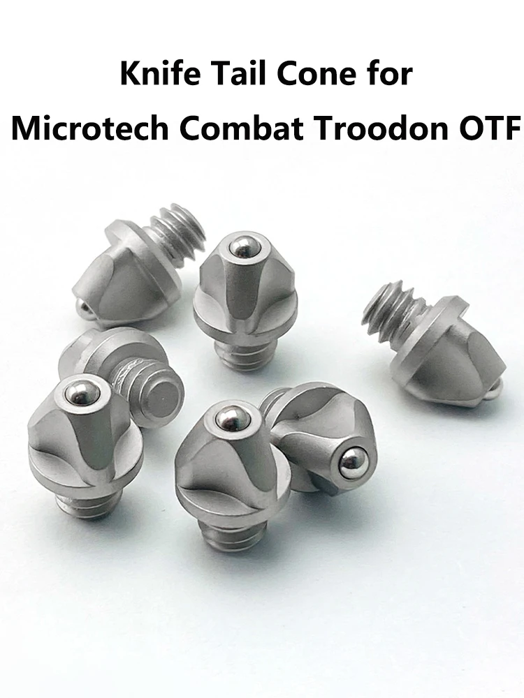 1 Piece Stainless Steel Knife Triangle Tail Cone Glass Window Breaker Screw for Microtec Combat Troodon OTF DIY Accessories Nail