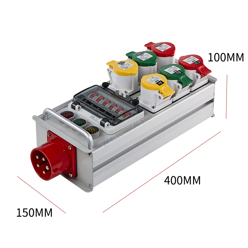 Imagem -05 - Prova Dágua Industrial Plug com Open Sub Junction Box Tela Led Power Box Stage Através Box Voltímetro Way 16a à