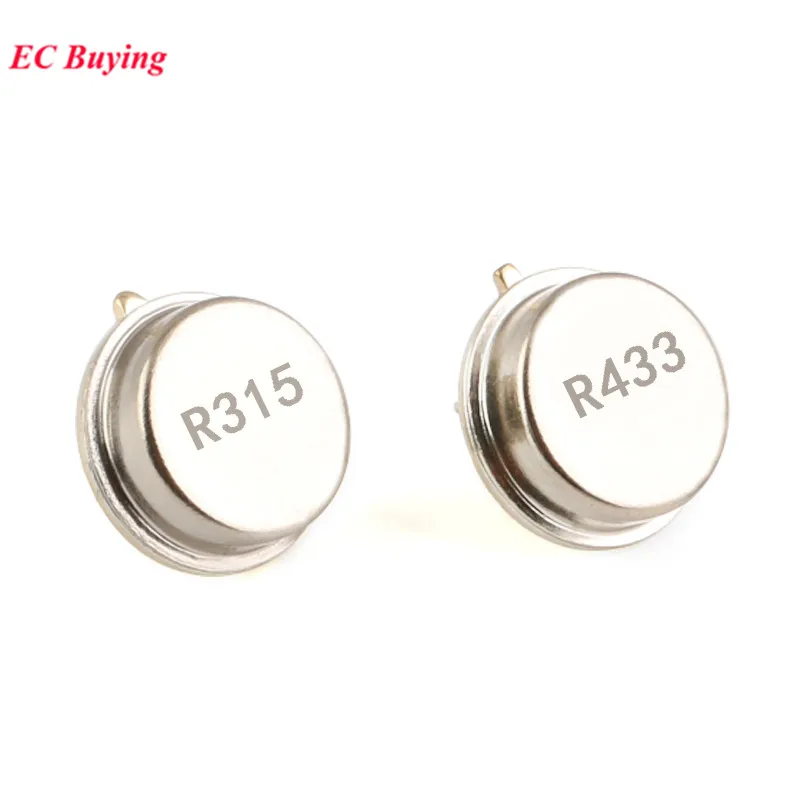 5Pcs/1pc 315 433MHz Resonator Crystal Oscillator R315A R433A Quartz Through Holes Surface Acoustic Wave KIt Round 3 Pins