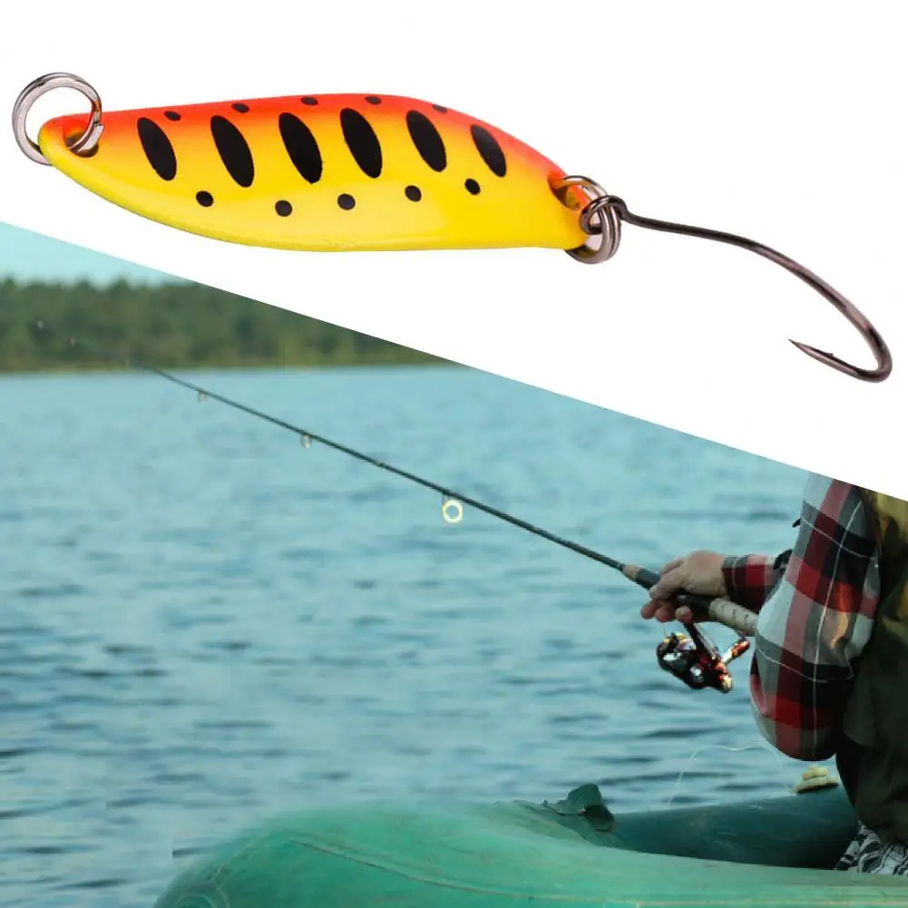 Scoop-shaped Horse Mouth Sequins Fish-Shaped Fake Lure With Flattened Sharp Hook Double Ring Bionic Hard Bait for Sea Fishing