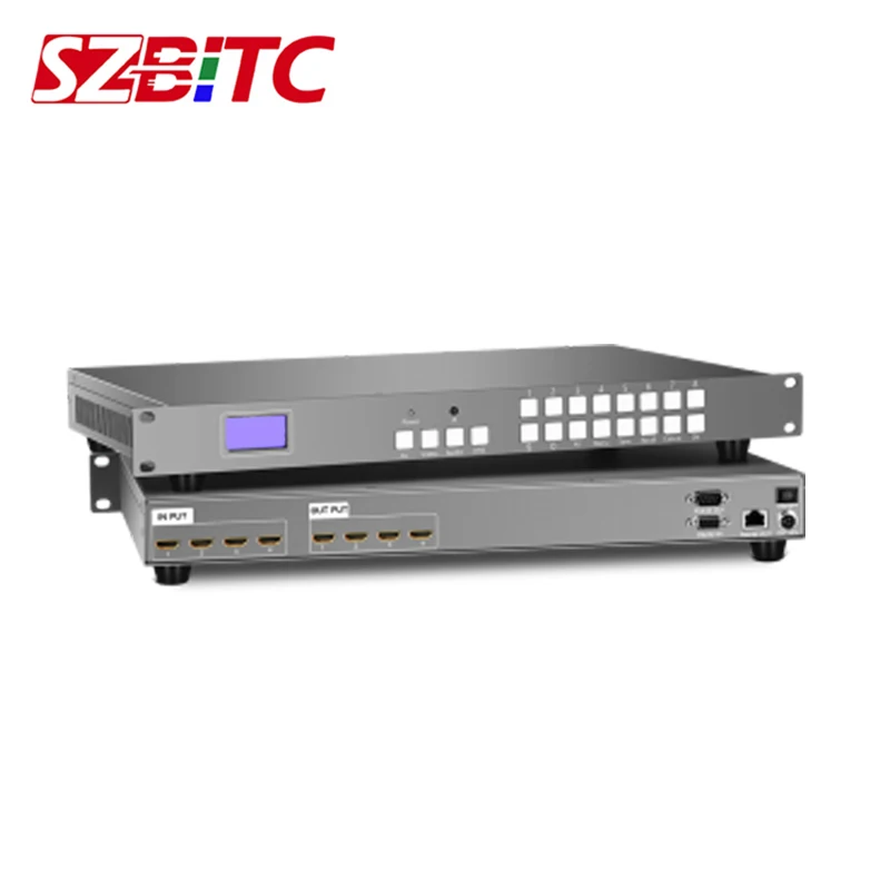 SZBITC HDMI Matrix 4x4 8x8 8x16 8x24 16x16 16x32 Video Switching Remote Control 3D EDID for LCD LED Video Wall