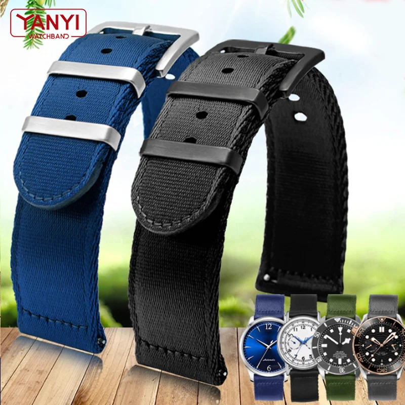 Nylon Watchband 20mm 22mm for seiko citizen huawei watch bracelet wristwatches band nylon watch strap quick release bar