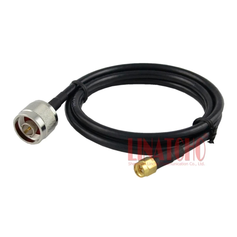 1 Meter 50ohn Coaxial RG58U SMA Male to N Male Connectors Antenna Extension Jumper Cable