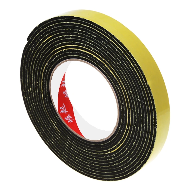 3X 5m Black Single Sided Self Adhesive Foam Tape Closed Cell 20mm Wide x 3mm Thick