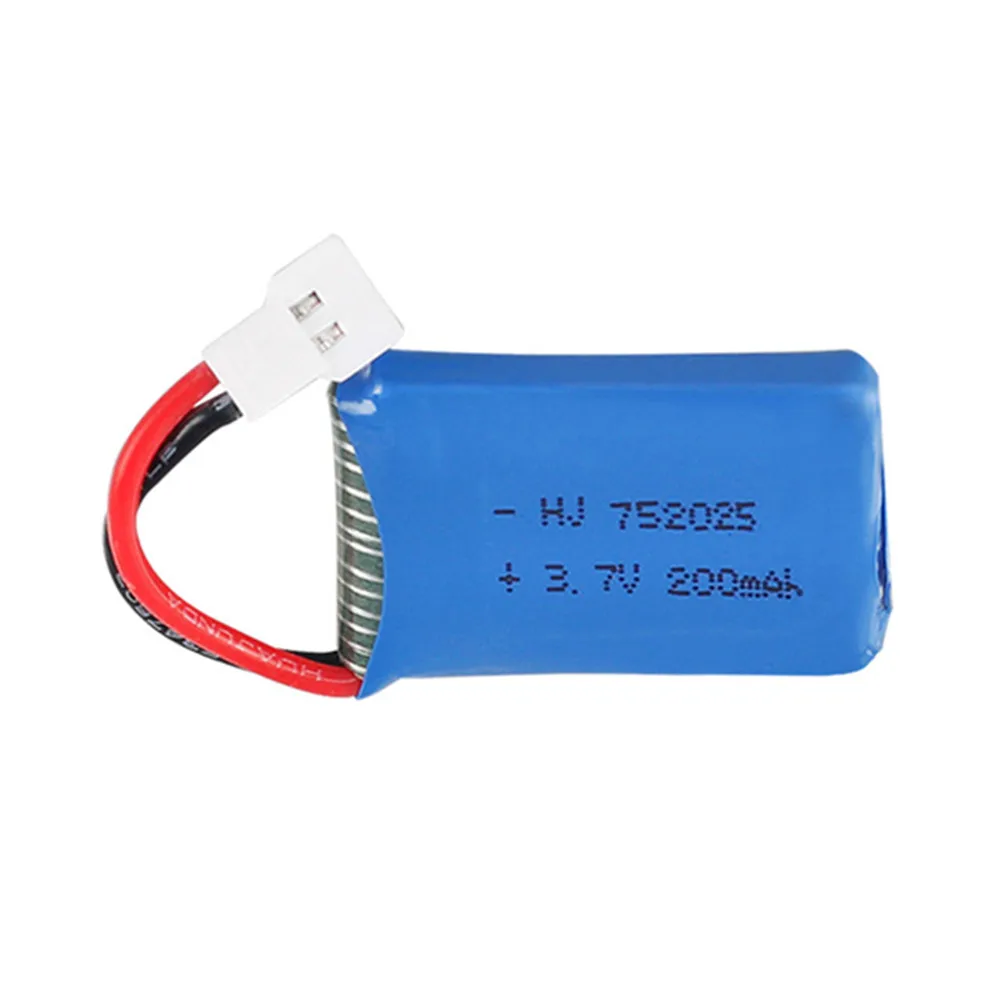Литий-полимерный аккумулятор 3,7 в 200 мАч для Syma X4 X11 X13 запасные части для радиоуправляемого квадрокоптера дрона 3,7 в 752025 аккумулятор и зарядное устройство 5 в 1