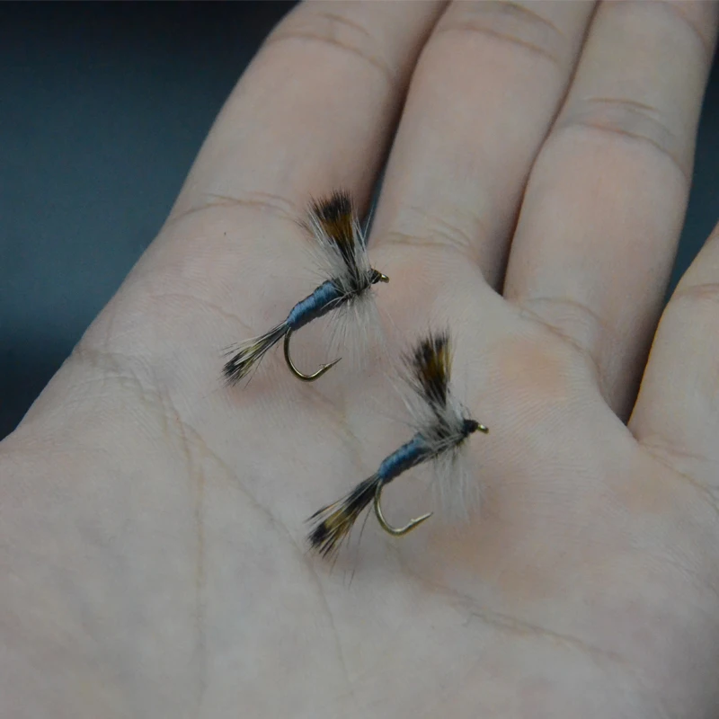 5pcs Grey Wulff/Royal Wulff Dry Flies Fly Fishing Lures 2styles Assorted 12# Artificial Fly Resembled Mayfiles Fooling Trout