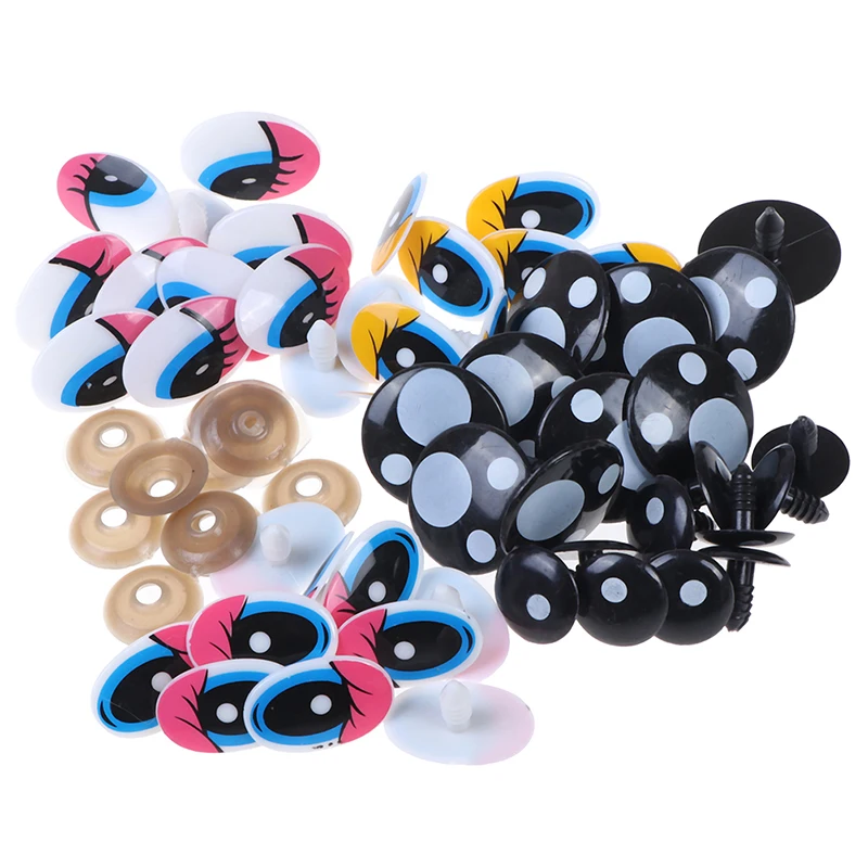10 stücke DIY Puppe Cartoon Augen Sicherheit Augen für spielzeug Handgemachte Puppe Auge Kinder Puppen Stofftier Handwerk Puppen Zubehör