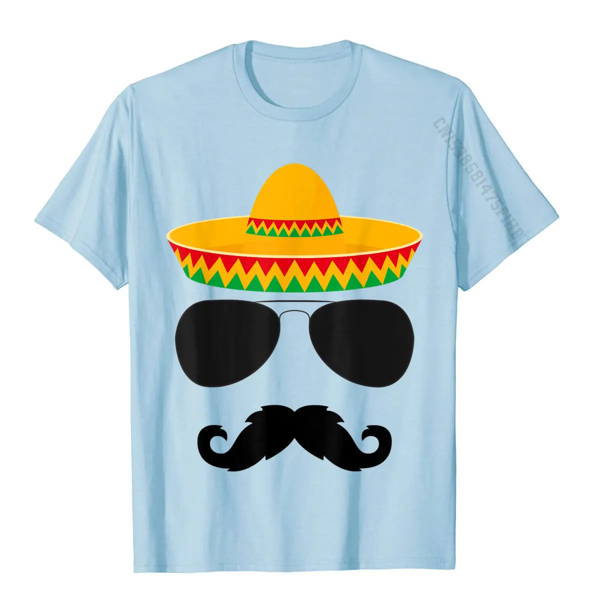 Cinco De Mayo Party Shirts Funny Cinco De Mayo Mustache Face T-Shirt Mens Fashion Summer Tops & Tees Cotton Top T-Shirts Design