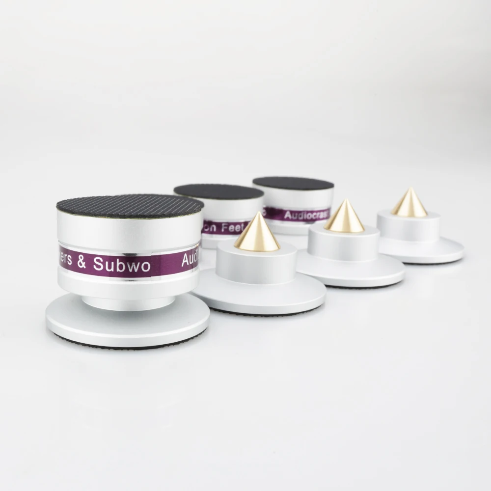 Neue 4PCS IF03S/IF03B Aluminium Schwarz & silber Stoßfest Spike + Pad Isolation Stehen HiFi Verstärker