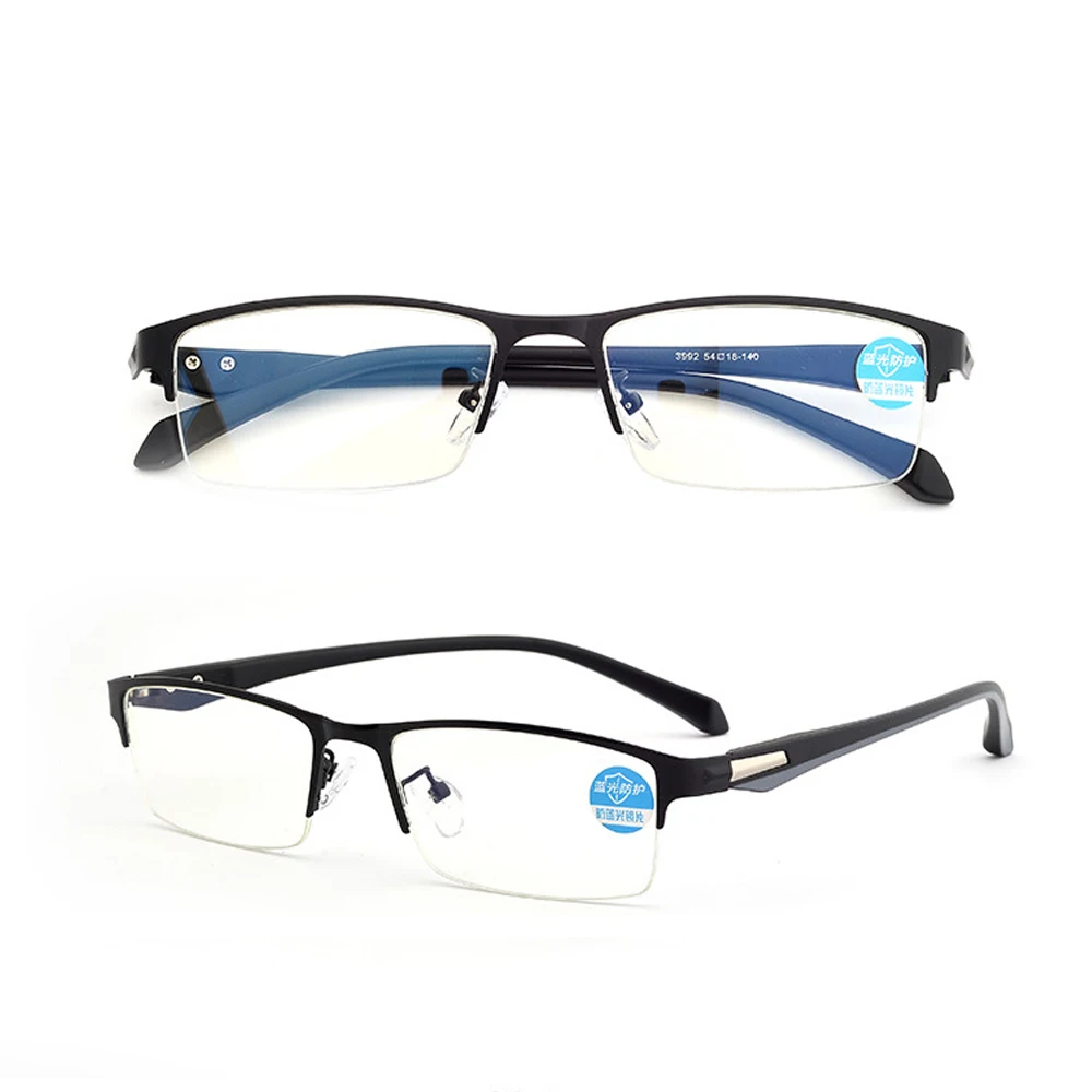 Retro Trend Alloy Frame Anti Blu Light Ultralight Business Optical Reading Glasses for Men Gentleman+1+1.5 +2 +2.5 +3 +3.5 +4