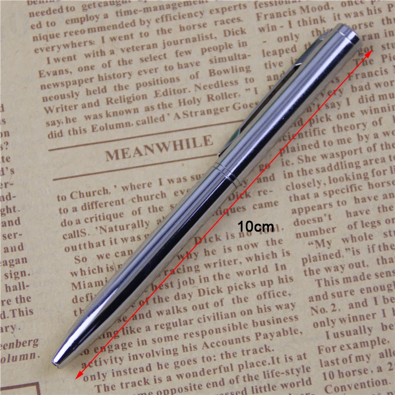 1Pc Mini Metal Ballpoint Pen Rotating Pocket-size Pen Portable Ball Point Pen Small Oil Pen Exquisite Brief