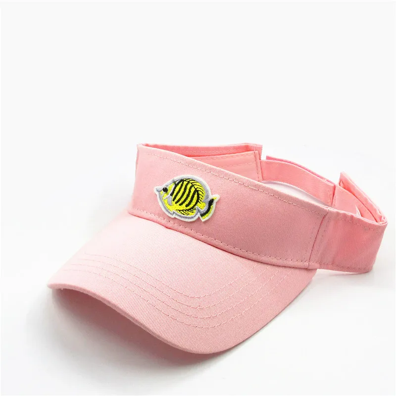 2020 Cotton Fish Animal Embroidery Visors Baseball Cap Adjustable Snapback Cap for Men and Women 190