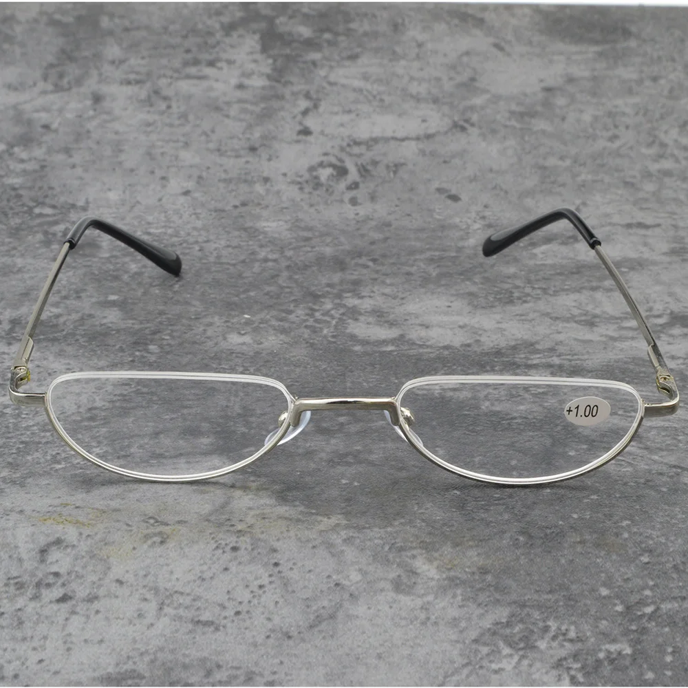 Titanium Alloy UP Half Frame Small Reading Glasses +0.75 +1 +1.25 +1.5 +1.75 +2 +2.25 +2.5 +2.75 +3 +3.25 +3.5 +4