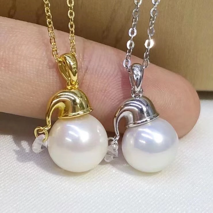 

Christmas Cap 925 Sterling Silver Pendant Base Mountings Findings Settings Jewelry Fittings Women Accessories for Pearls Beads