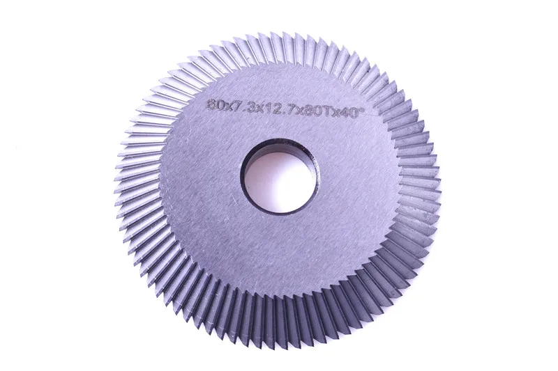 

0010B HSS angle cutter 60 x 7.3 x 12.7 80 tooth milling cutter replace WENXING 233A 100B key cutting machines Locksmith Supplies