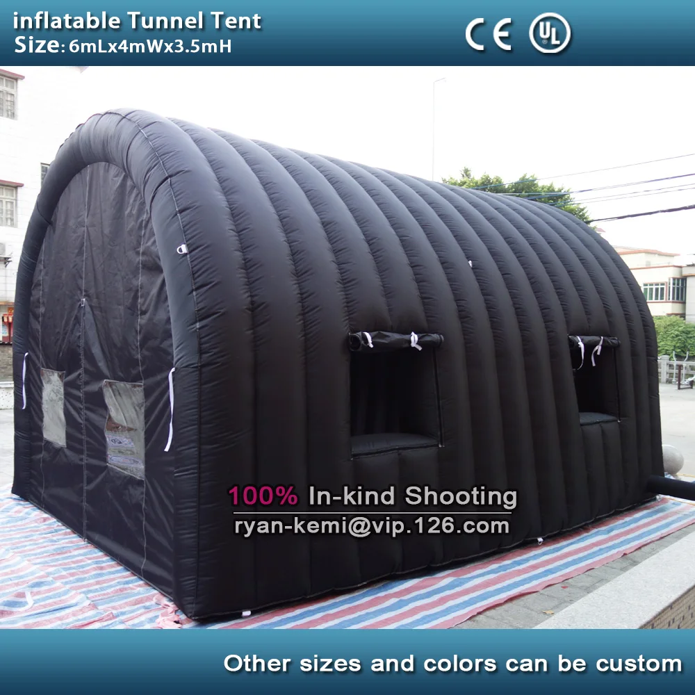 Tienda de campaña de desinfección, túnel inflable con puerta, ventana transparente para eventos, carpa de fiesta inflable, refugio de garaje para coche, 6m