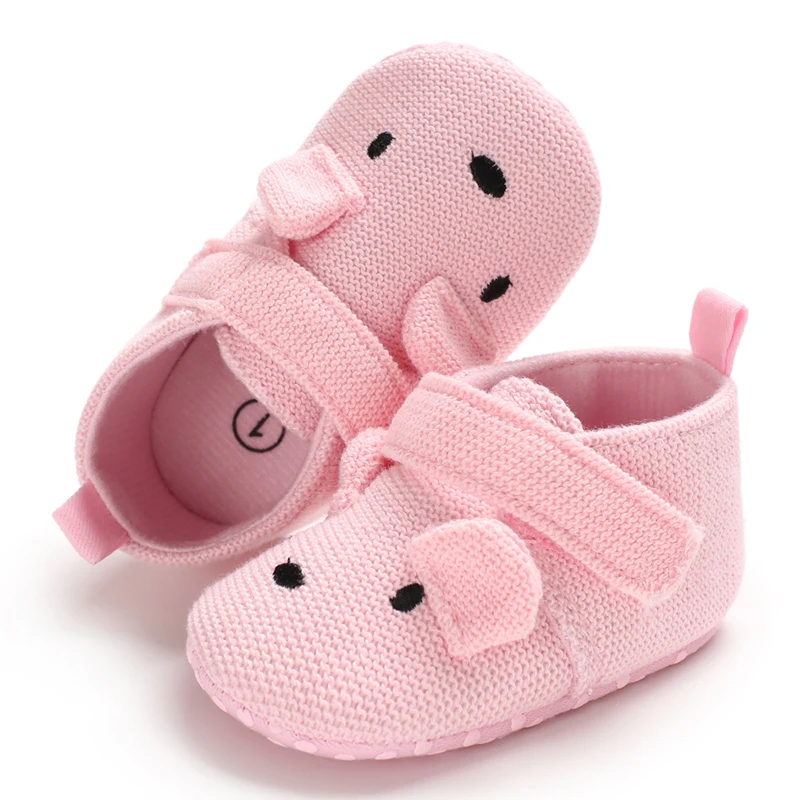 Pink Baby Shoes Princess Fashion Sneakers Infant Toddler Soft sole Anti Slip First Walkers 0-1 year old baby Christening Shoes