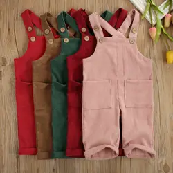 Fashion Toddler Baby Boy Girl Corduroy Romper Jumpsuit  Kids Overalls Playsuits  Outfits Clothes 1-5Y