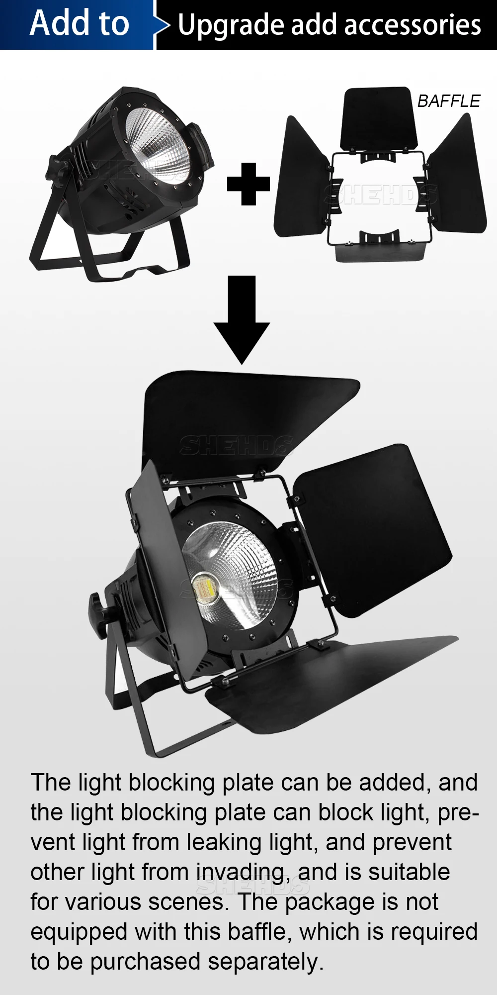 SHEHDS 200 W Kaltes und Warmweiß Par LED COB Publikum Licht DMX512 Für DJ Disco Party Hochzeit Bühnenbeleuchtung Strobe Lichter – Detail 6