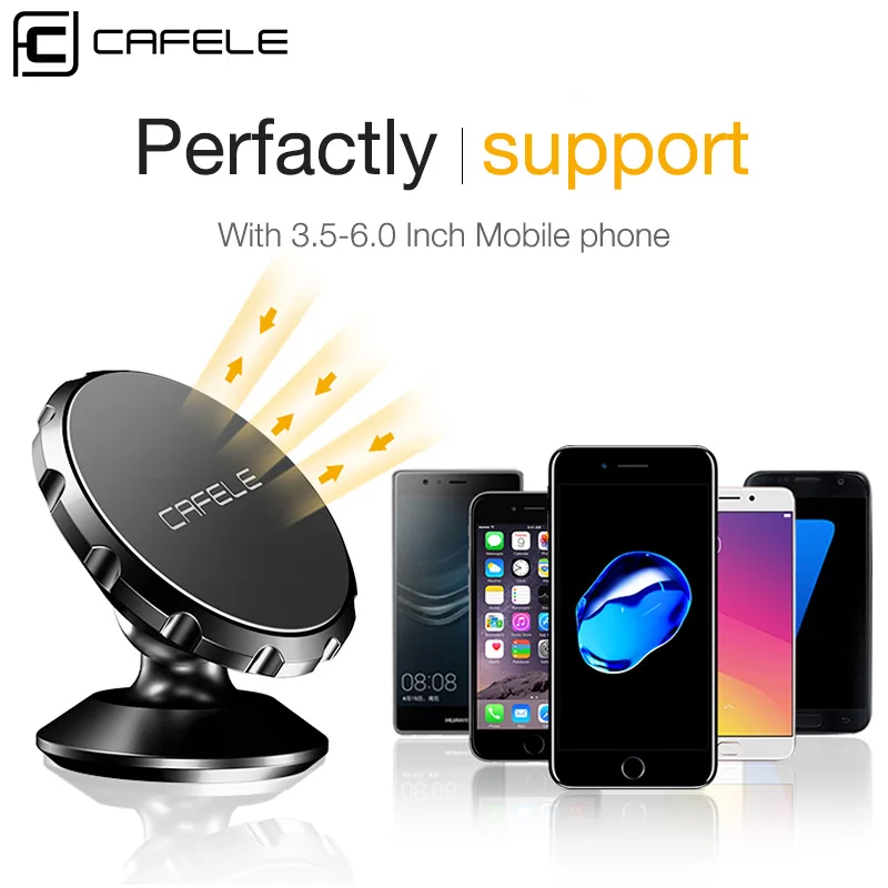 CAFELE Universal Magnetic Car Phone Holder for Phone in Car Holder Stand For Cell Phone Mobile Phone Magnet Mount Aluminum Alloy