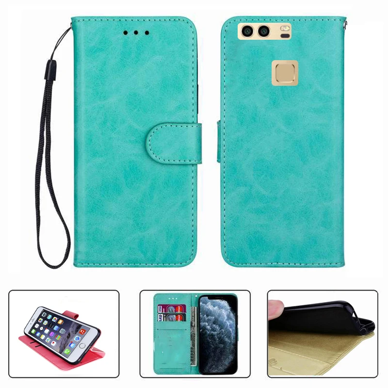 For Huawei P9 EVA-L09 L19 L29 HuaweiP9  Wallet Case Flip Leather Phone Shell Protective Anti-fall Cover Funda