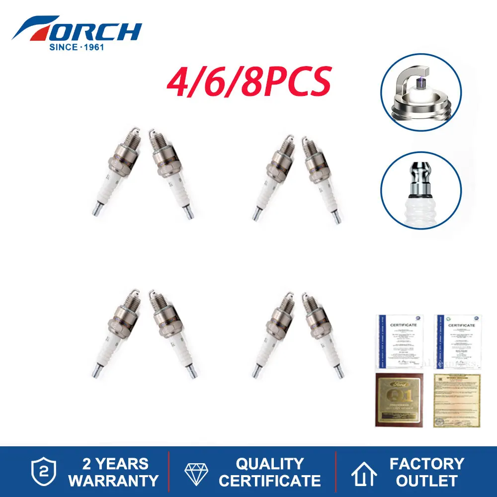 High Quality Spark Plug TORCH E7TC-10 Alternative Candle BP8HS Denso W22FP-U10 Champion L78YC Brisk 1360 Ignition System