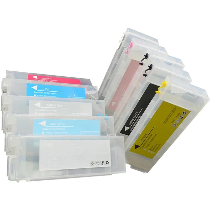 Refillable Inkjet Cartridge 700ml And 1200ml Ink Tank For Epson T3200 T5200 T7200 Refill Cartridge with Compatible Permanen Chip