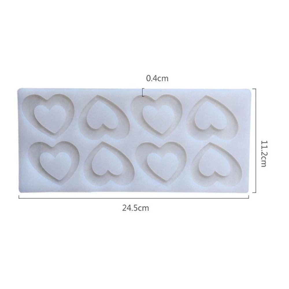 8 Love Shape Silicone Mold Fondant Chocolate Gumpaste Mold Kitchen Dessert Baking Cake Decoration Gadgets Aroma Gypsum Mold