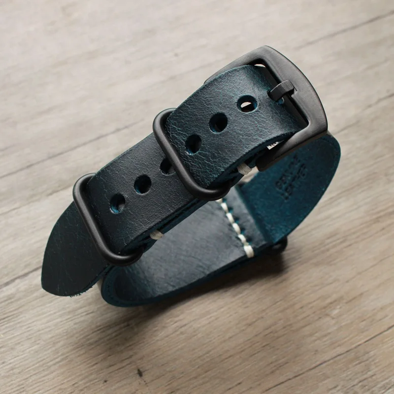 

New High Quality Vintage Genuine Oil Wax Leather Watch Strap for Military Watch 20mm 22mm 24mm Fossil Watchband Wholesales