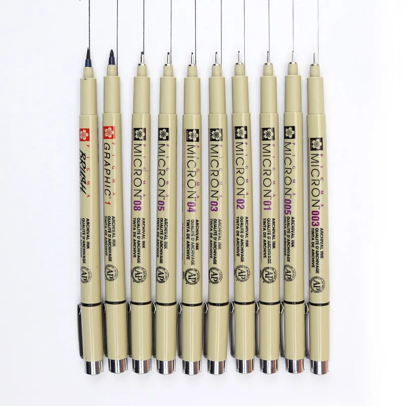 

SAKURA/Sipa Pigma Micron, графическая ручка для дизайна Finliner 003 005 01 02 03 04 05 08 1,0 1,2, тонкая ручка для кисти, игольчатая ручка для скетчинга