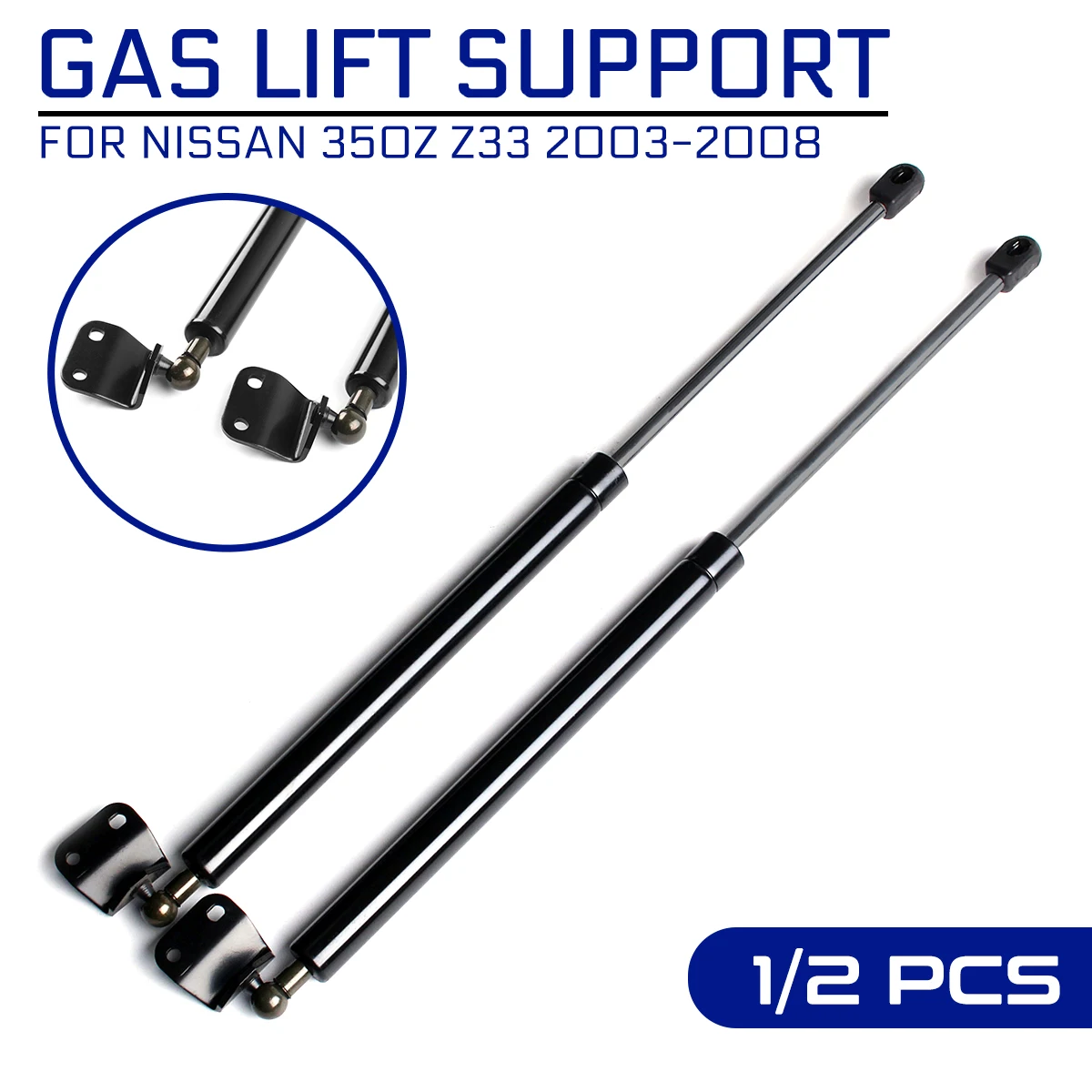 

2 x Car Rear Tailgate Gas Strut Bars Trunk Support For Nissan 350Z Z33 2003-2008 With Spoiler Car Accessories GS90453 Strut Bars