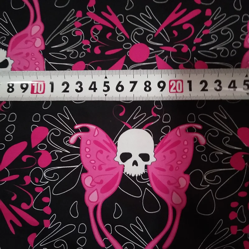 Good,Skull Fabric,Twill 100%Cotton Fabric,Rose Butterfly Skull Pattern,Digital printing Cotton Fabric,Sewing Clothing DIY Pillow