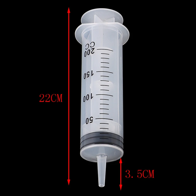 200/100/60 Ml Large Capacity Syringe Reusable Pump Oil Measuring With 1M/80CM Silicone Tube