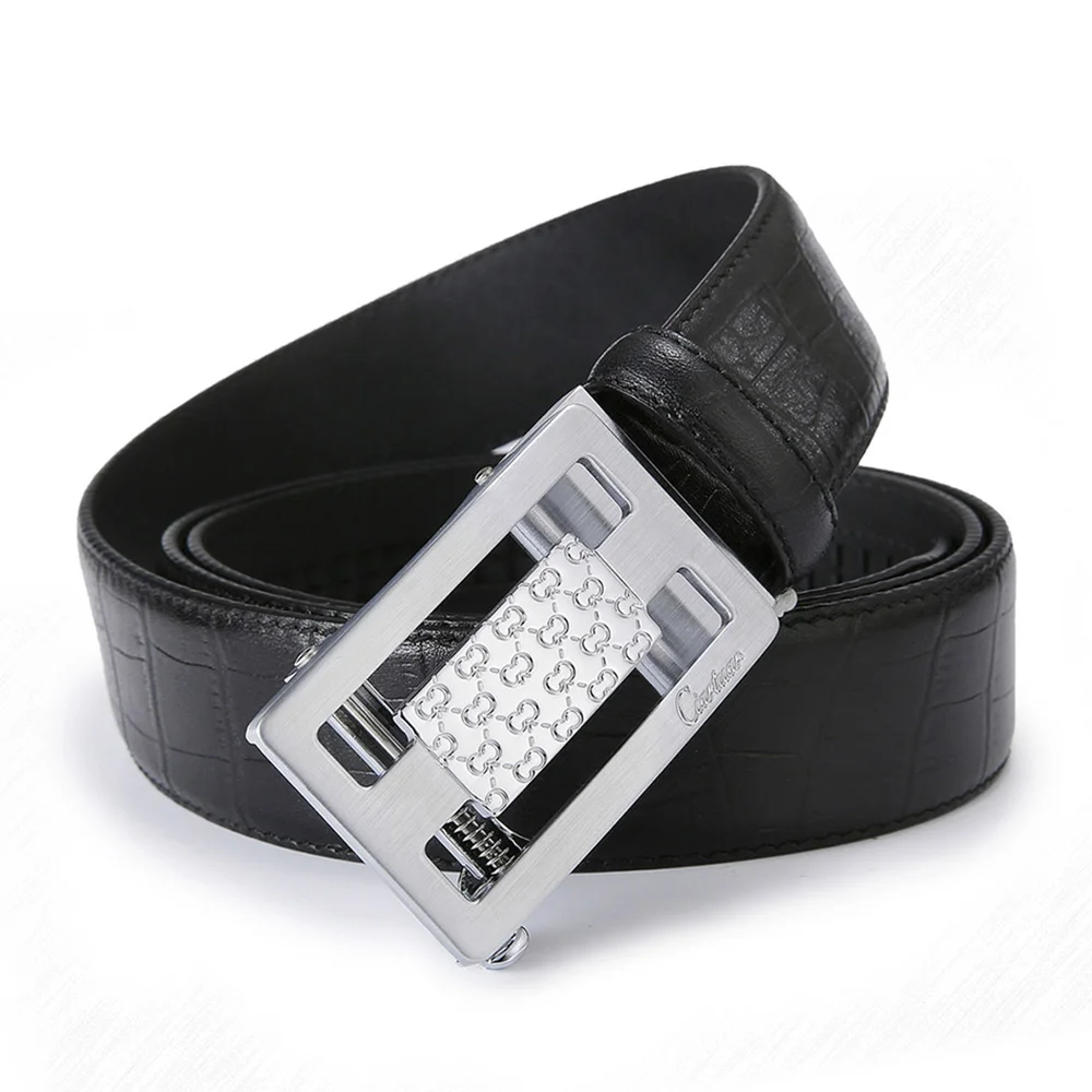 Ciartuar Brand Leather Men Belt Genuine Leather Fashion Designer Men's Belts High Quality Luxury Elegent Waist Automatic Belt